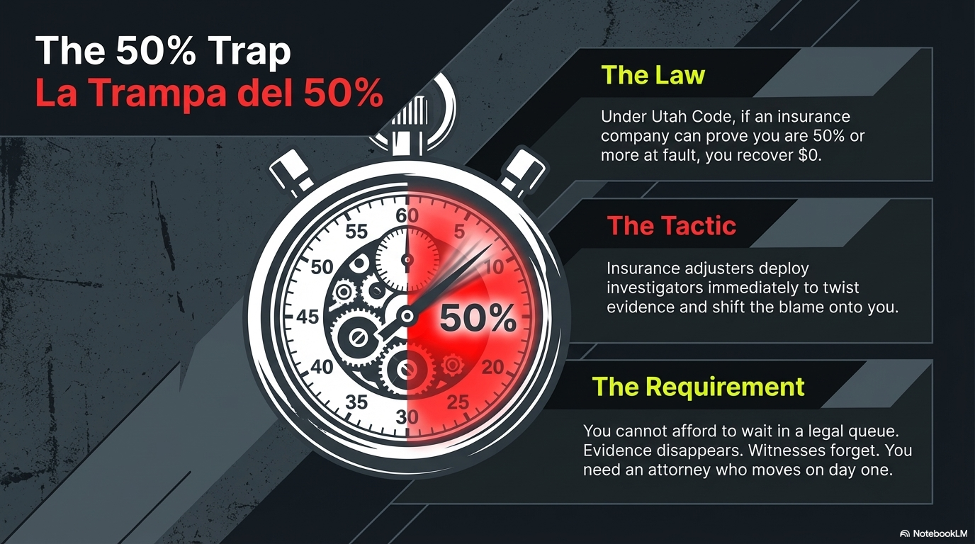 Utah's 50% fault trap — what every injury victim must know
